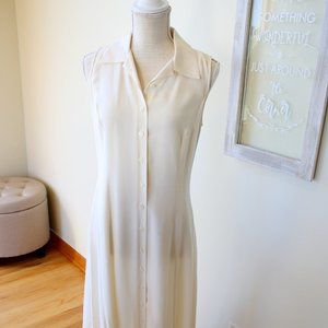 Ralph Lauren Ivory Button Down Dress Size 4